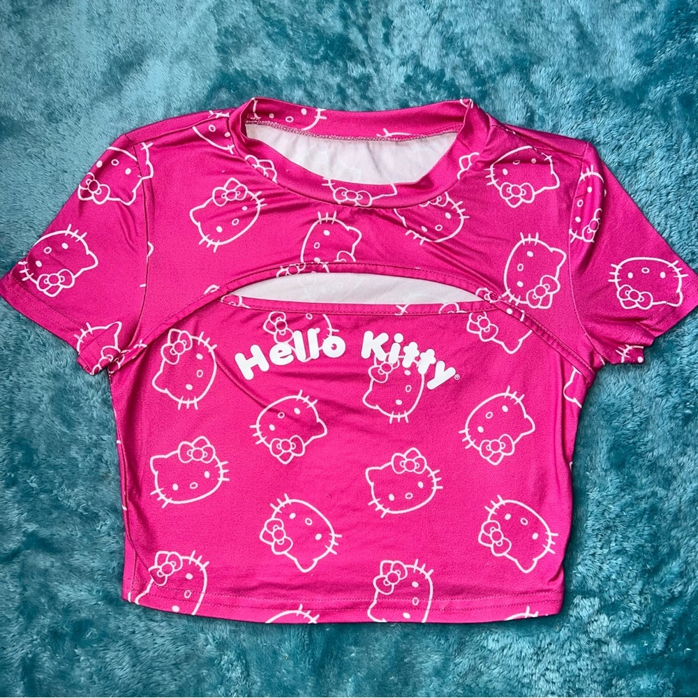 Hello Kitty Cutout Crop Top